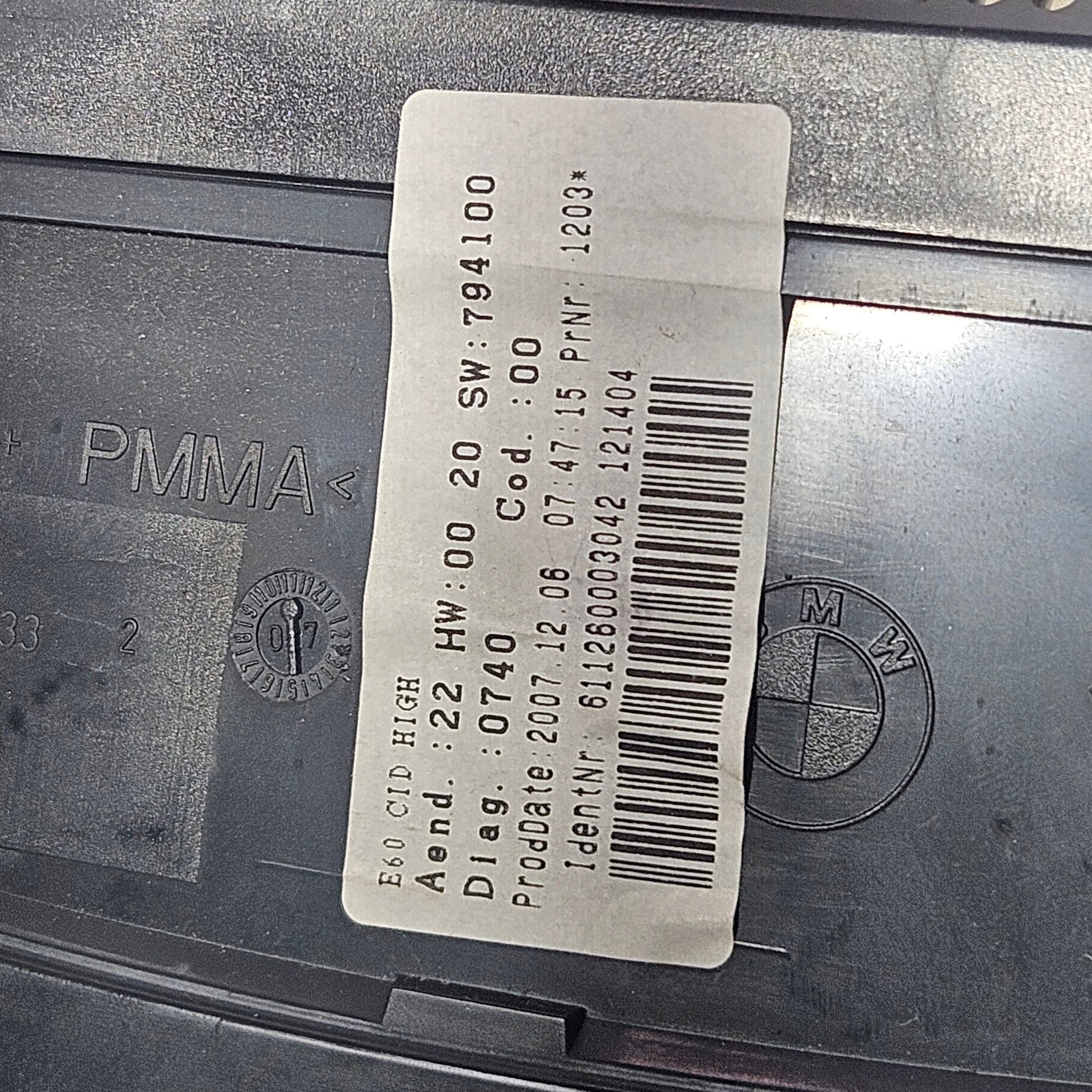 Display Monitor BMW E63 refª 611260003042